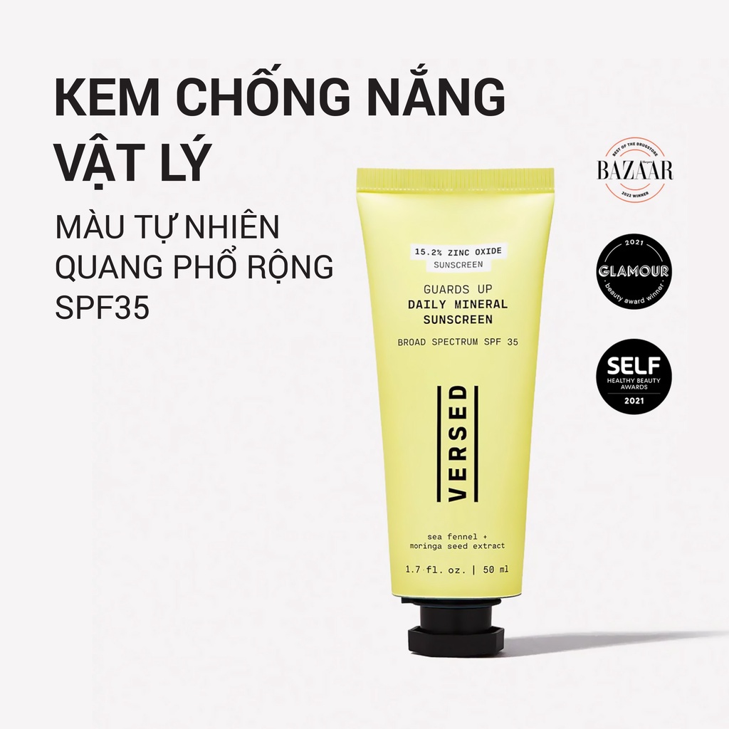 Kem chống nắng vật lý màu tự nhiênquang phổ rộng SPF35 Versed | Guards up-duoc-ban-tai-Offload Spa