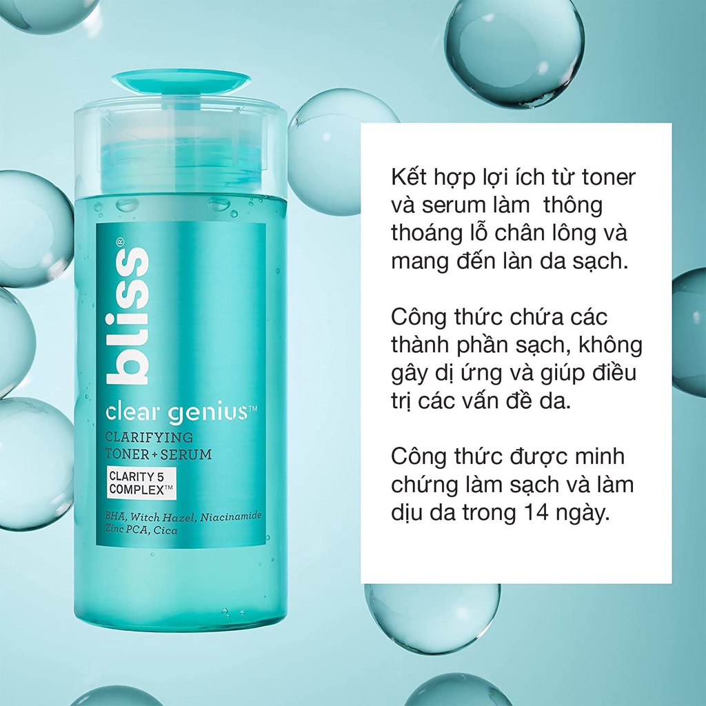 2-trong-1 toner và serum làm sạch da Bliss | Clear Genius Clarifying Toner + Serum-duoc-ban-tai-Offload Spa