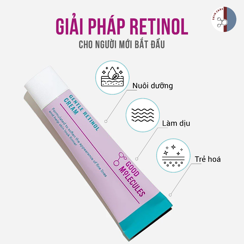 Kem dưỡng chống nhăn Good Molecules | Gentle Retinol Cream 30ml với 0,1% Retinol không gây khô da kích ứng-duoc-ban-tai-Offload Spa