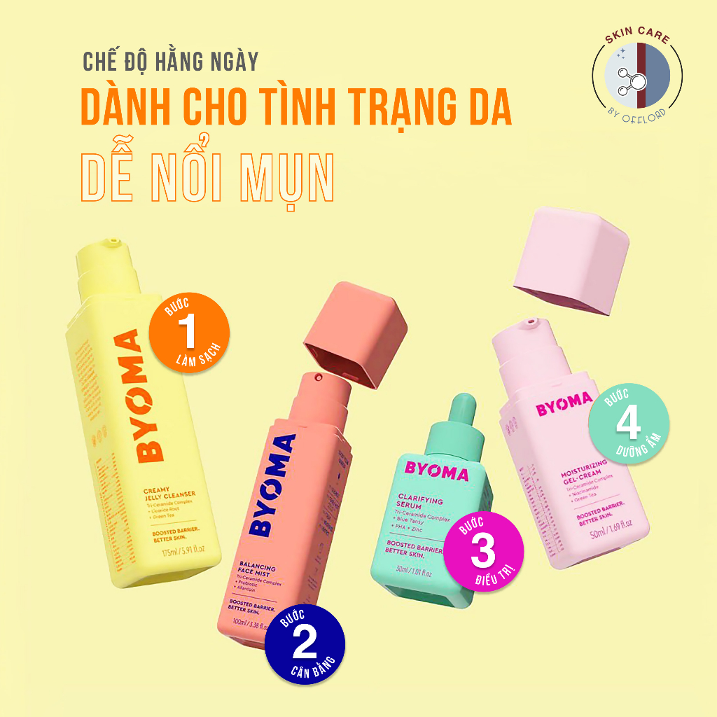 Gel rửa mặt dưỡng ẩm & làm sáng da Byoma | Creamy Jelly Cleanser 175ml với Tri-Ceramide Complex dành cho mọi loại da-duoc-ban-tai-Offload Spa