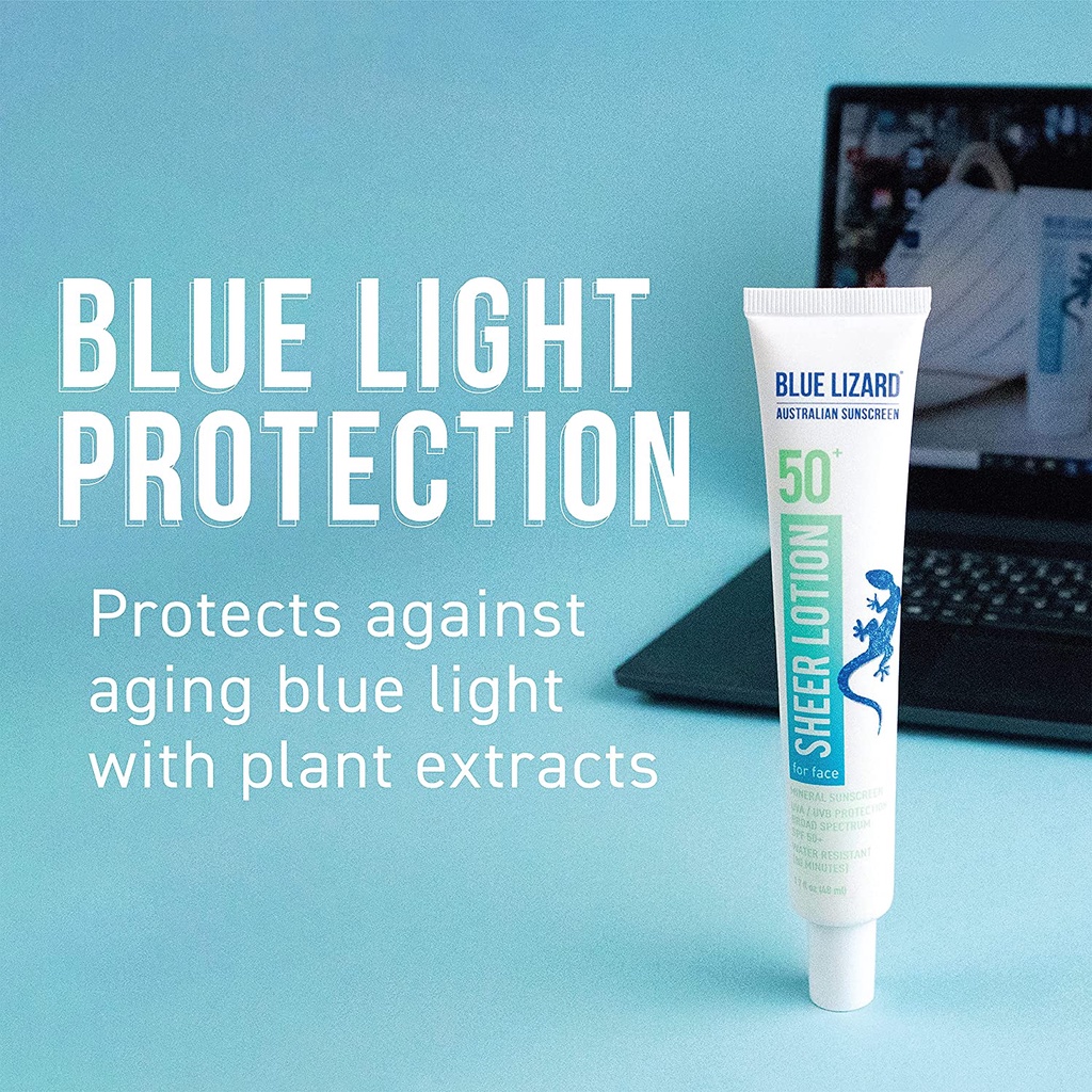 Kem chống nắng khoáng chất mịn mượt Blue Lizard | Sheer Mineral Sunscreen Lotion for Face SPF 50+-duoc-ban-tai-Offload Spa