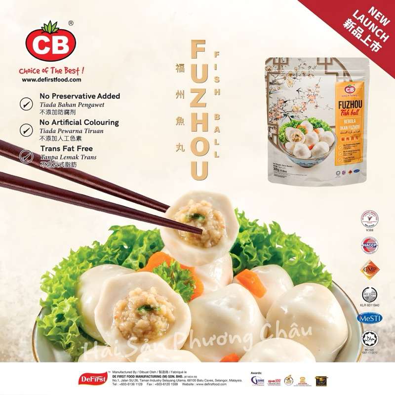Cá viên Phúc Châu CB Malaysia 300g - Fuzhou Fish Ball-duoc-ban-tai-Hải Sản Phương Châu