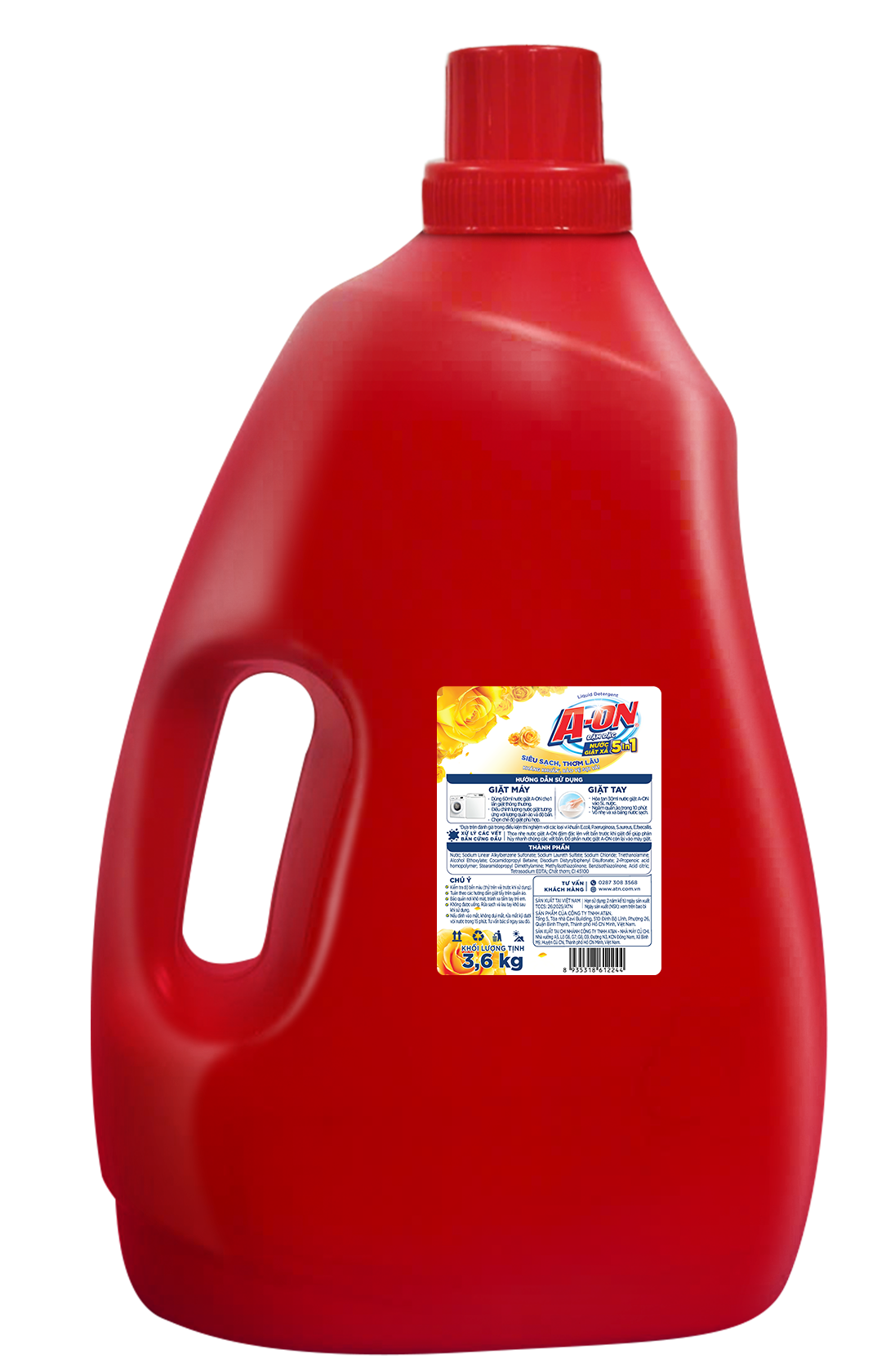 Nước giặt xả 5in1 A-ON hương Nắng mai can 3,6 kg-duoc-ban-tai-Shop Mẹ và Bé Thuỳ Dương