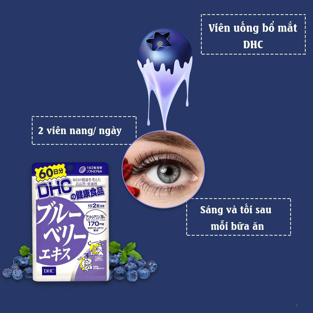VIÊN UỐNG DHC (Rau củ, Blueberry Extract-bổ mắt, DHA, Turmeric, Melilot, Chống ánh sáng xanh, Bổ gan)-duoc-ban-tai-Alice Boutique