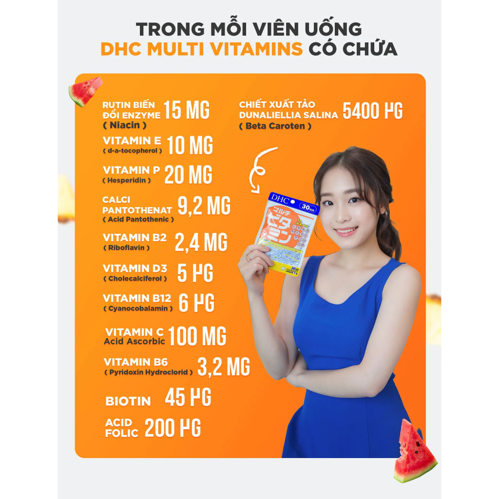 VIÊN UỐNG DHC (VitD3, VitB, Calcium+CBP, Multi vitamin, Collagen)-duoc-ban-tai-Alice Boutique