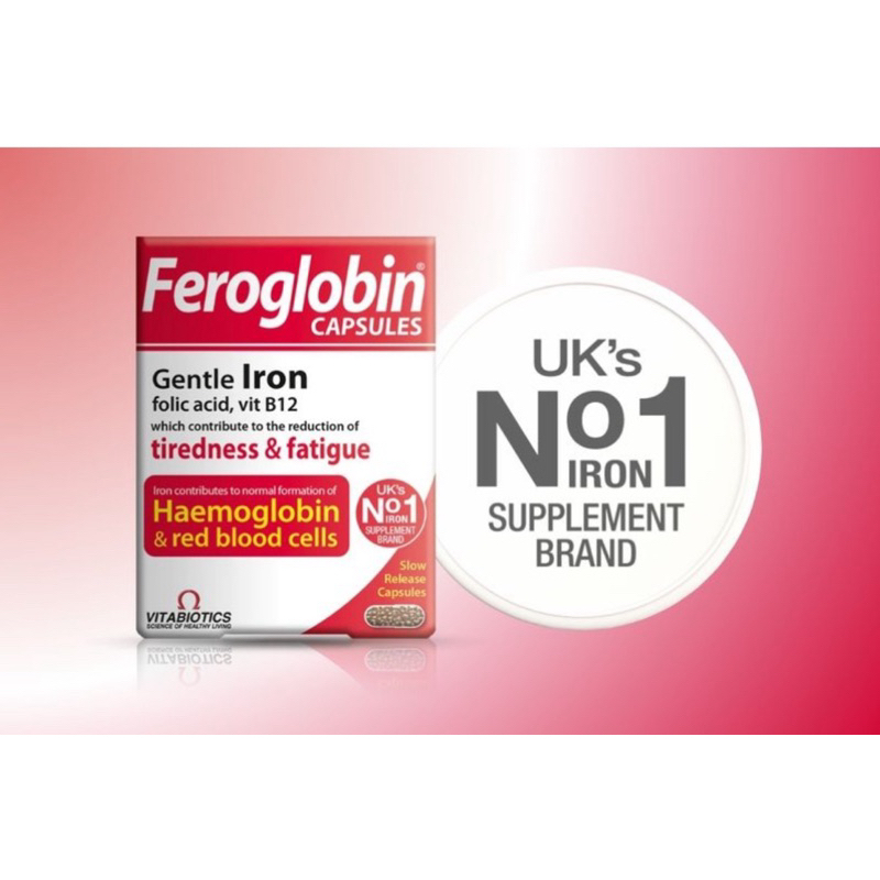 Feroglobin Capsule H/30v VITABIOTICS Viên Bổ Máu Người Lớn và Bầu-duoc-ban-tai-Alice Boutique