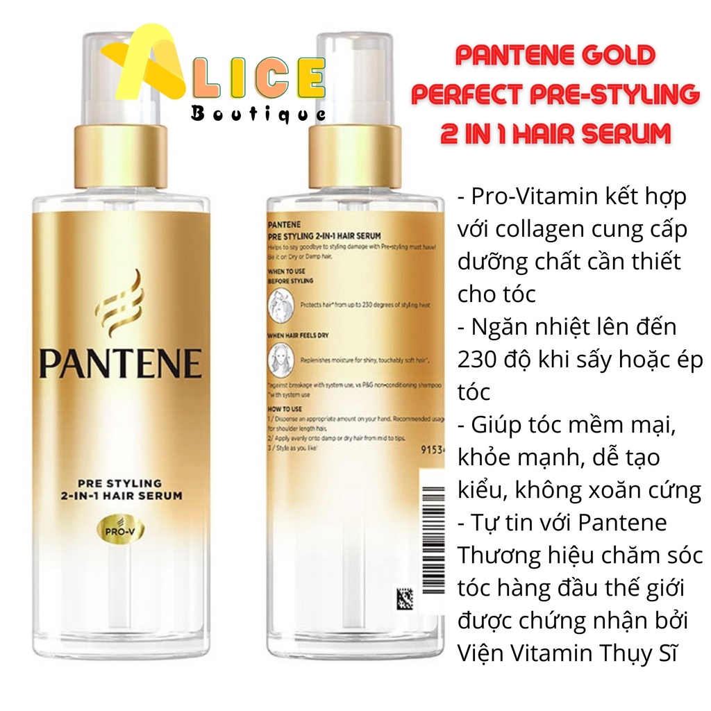 Tinh chất dưỡng tóc 2IN1 Pantene Gold Perfect Pre-Styling 90ml THÁI LAN-duoc-ban-tai-Alice Boutique