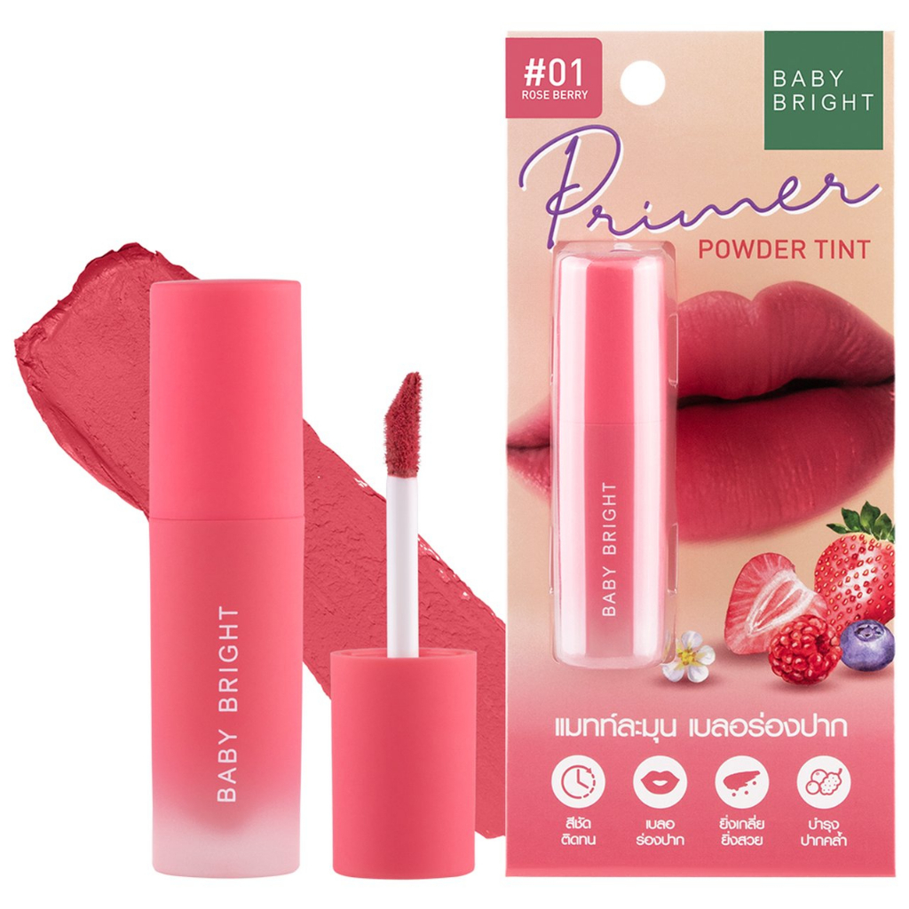 [GIÁ SALE-check trước khi đặt] Son kem Baby Bright Primer Powder Tint 2.4g Thái Lan-duoc-ban-tai-Alice Boutique
