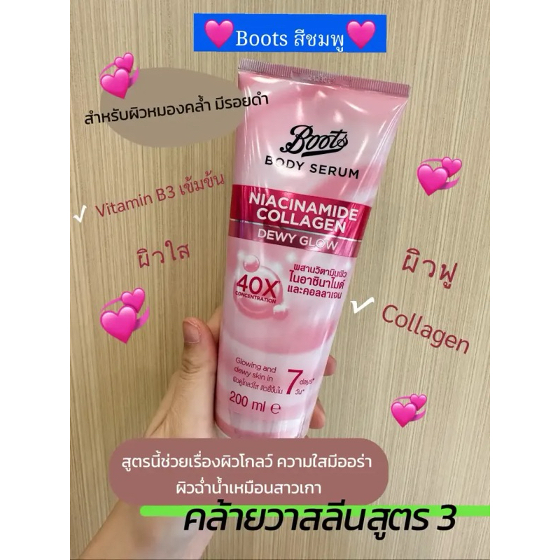 [Giá SALE-SẴN TÍM,XANH,HỒNG,ĐỎ,CAM] Boots Body Serum Niacinamide - Serum Dưỡng thể 200ml-duoc-ban-tai-Alice Boutique