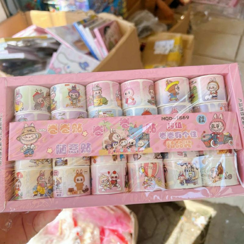 cuộn sticker khen tưởng labubu siêu hot-duoc-ban-tai-ecenter.edu.online