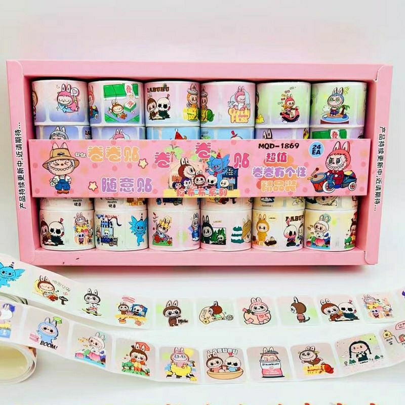 cuộn sticker khen tưởng labubu siêu hot-duoc-ban-tai-ecenter.edu.online