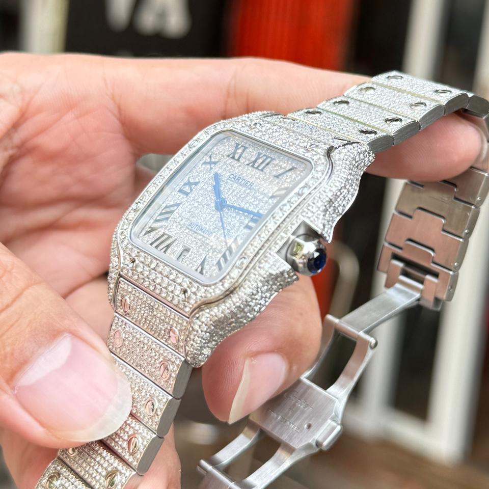 Cartier santos full diamond -duoc-ban-tai-Thelegends.vn (Master of Time) - Luxury Watch