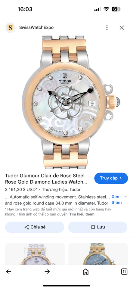 Tudor 35701 mop diamond - size 34 mm-duoc-ban-tai-Thelegends.vn (Master of Time) - Luxury Watch