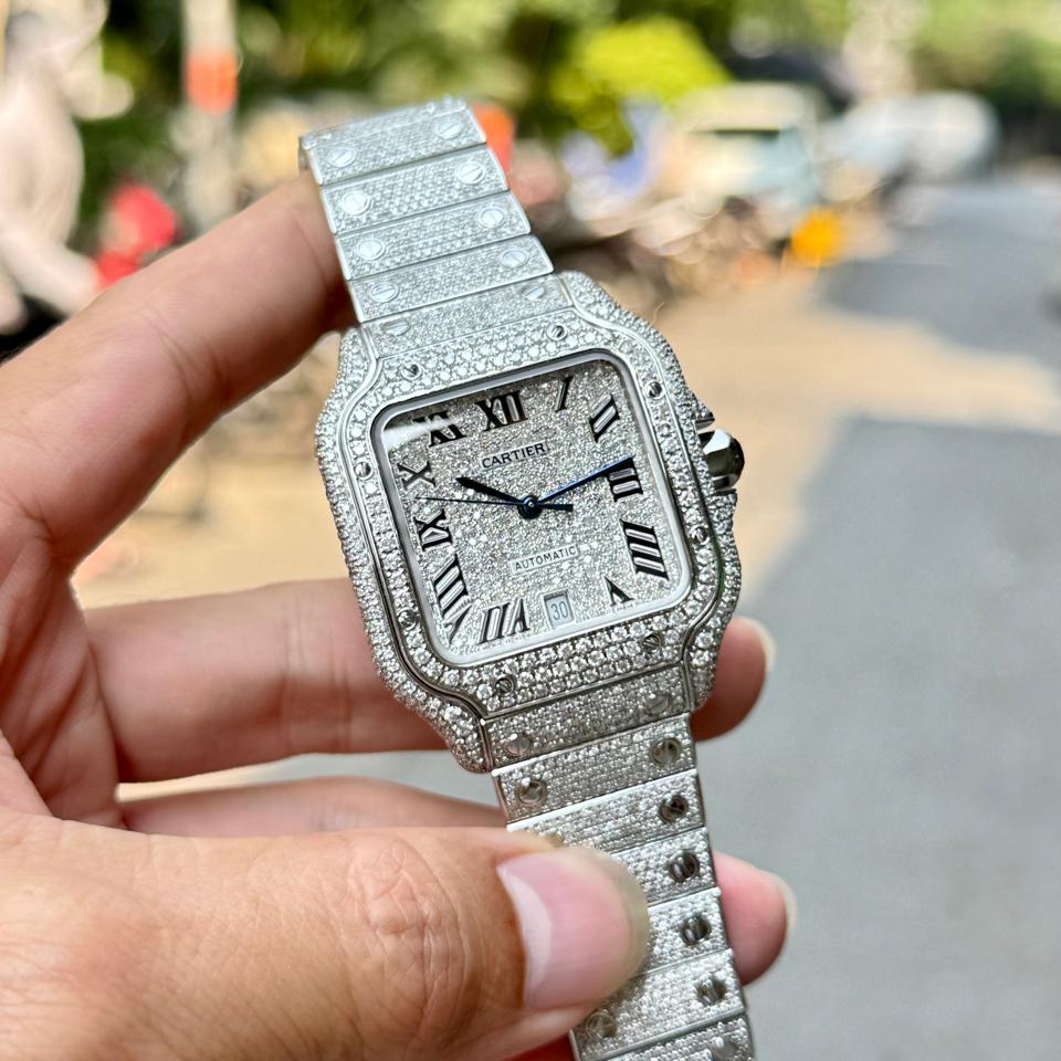 Cartier santos full diamond -duoc-ban-tai-Thelegends.vn (Master of Time) - Luxury Watch