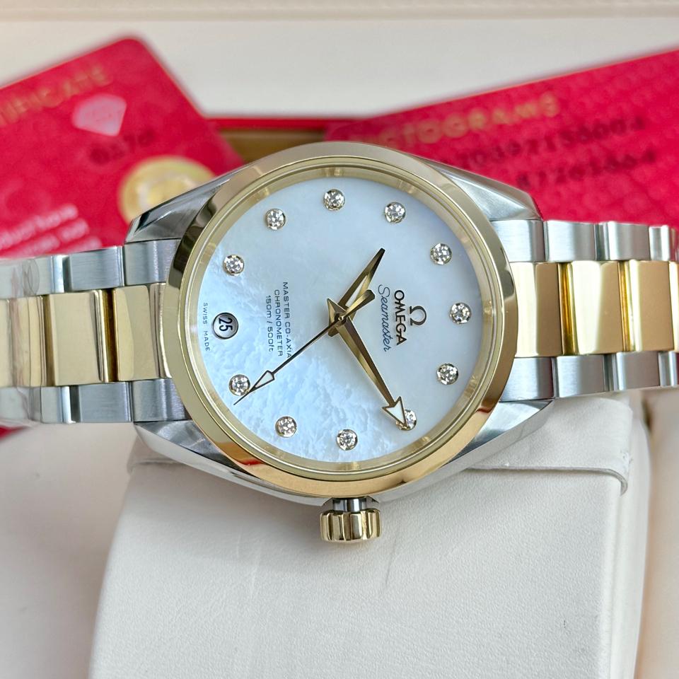 Omega AT - 231.20.39.21.55.004 mop vân mây diamond demi vàng 18k-duoc-ban-tai-Thelegends.vn (Master of Time) - Luxury Watch