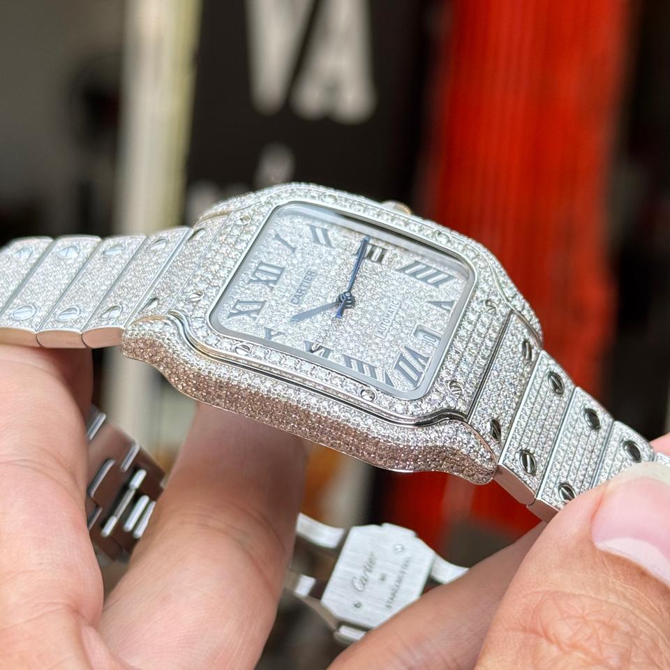 Cartier santos full diamond -duoc-ban-tai-Thelegends.vn (Master of Time) - Luxury Watch