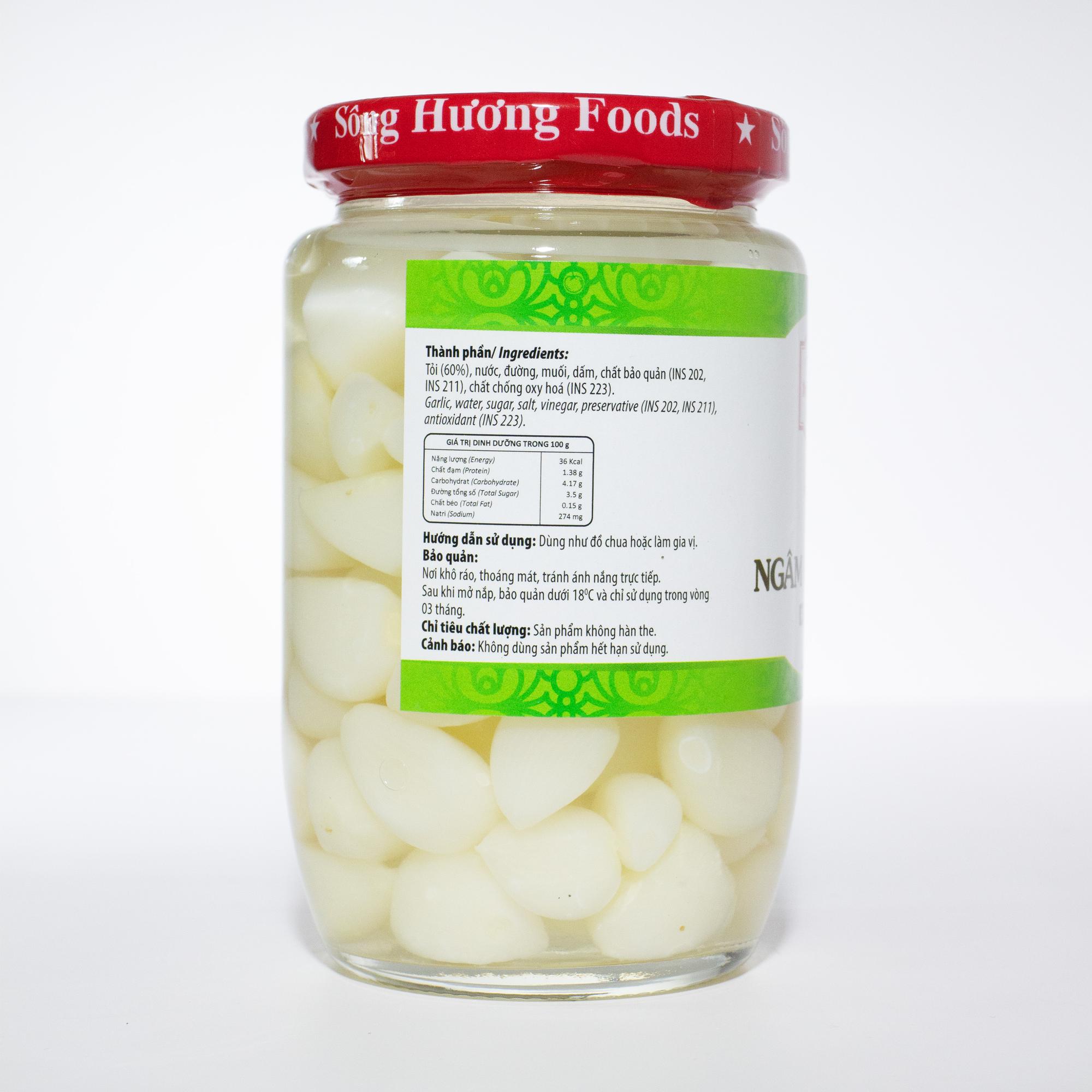 Tỏi ngâm chua ngọt (370g)-duoc-ban-tai-Sông Hương Foods Shop & More