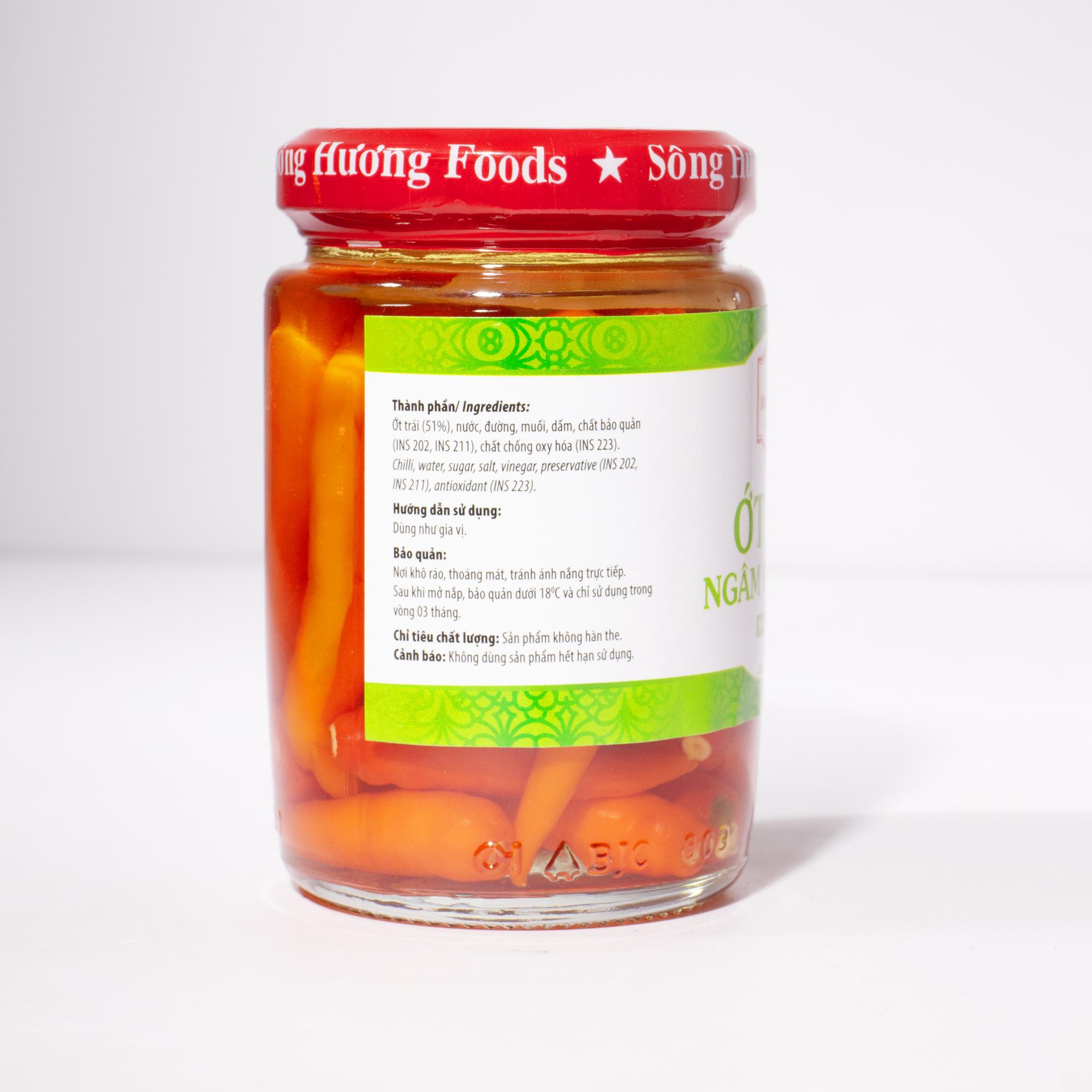 Ớt trái ngâm chua ngọt (160g)-duoc-ban-tai-Sông Hương Foods Shop & More