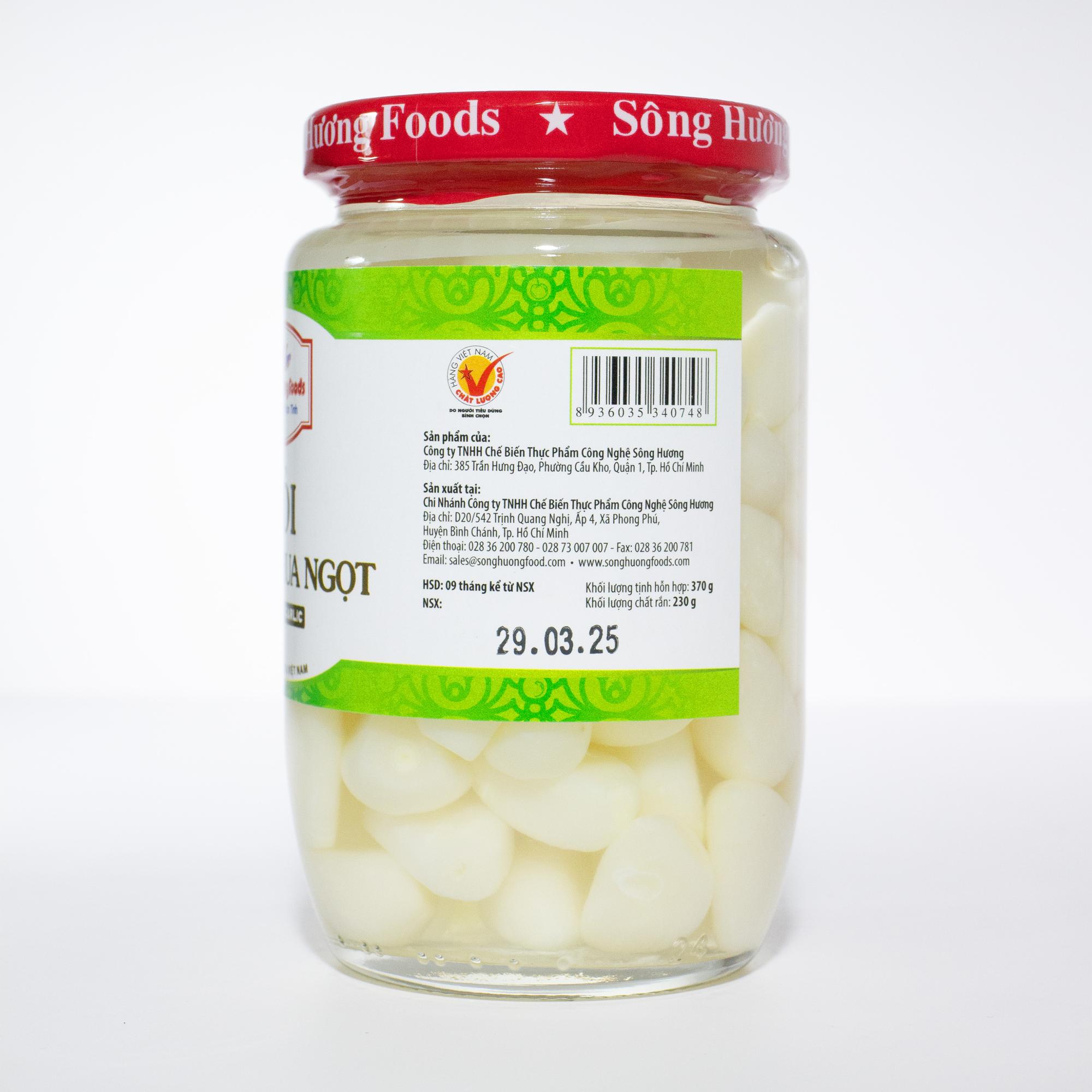 Tỏi ngâm chua ngọt (370g)-duoc-ban-tai-Sông Hương Foods Shop & More