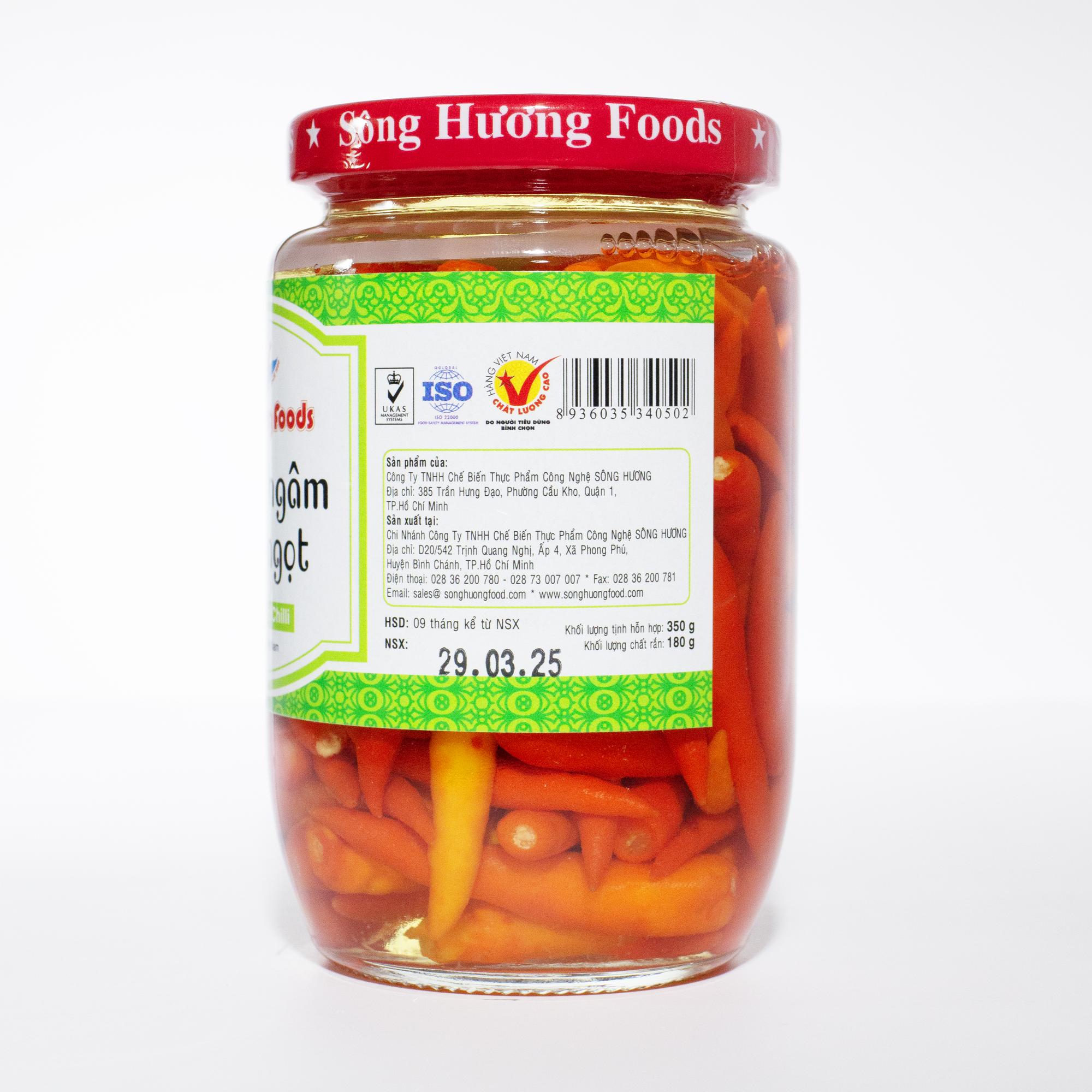 Ớt trái ngâm chua ngọt (350g)-duoc-ban-tai-Sông Hương Foods Shop & More