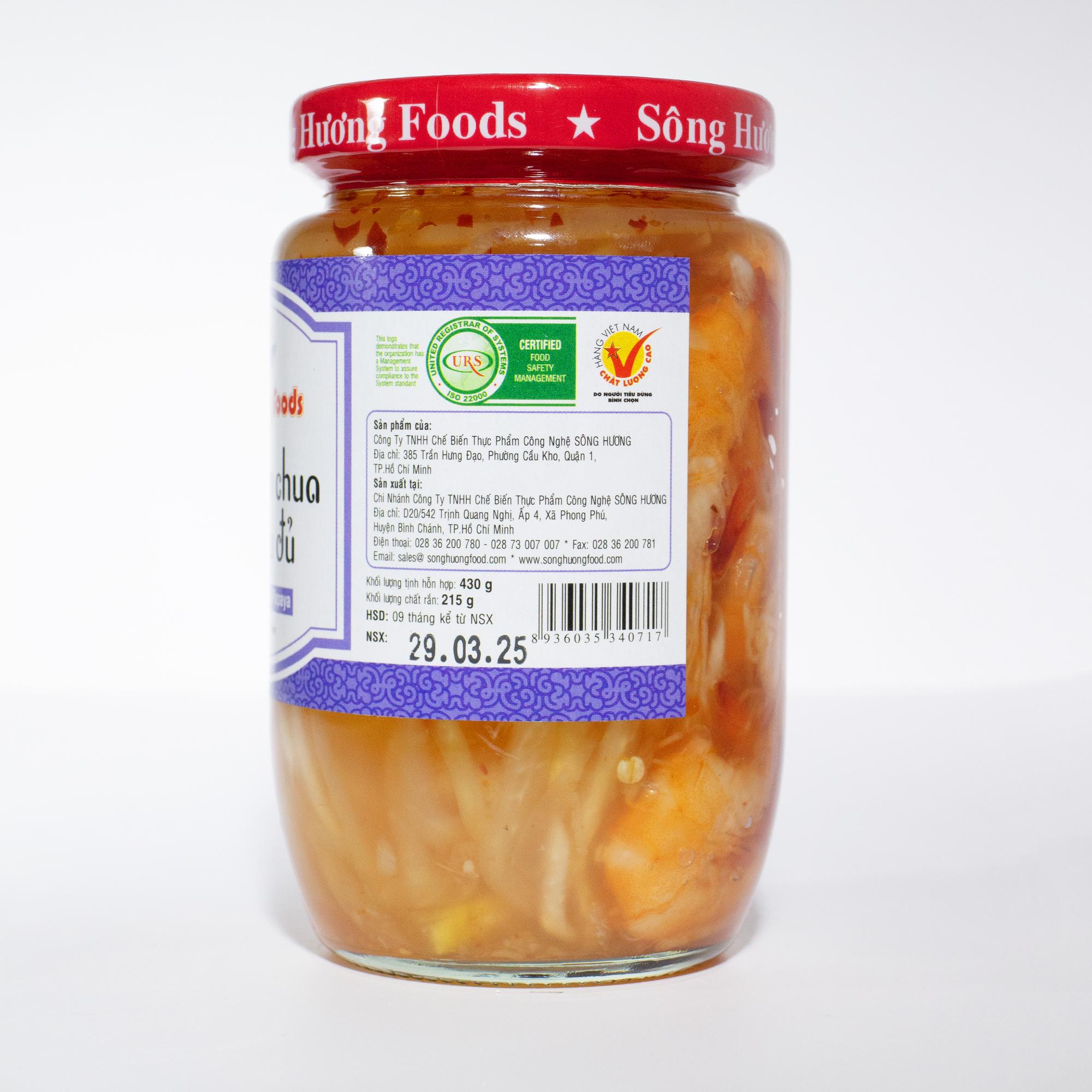 Mắm tôm chua trộn đu đủ (430g)-duoc-ban-tai-Sông Hương Foods Shop & More