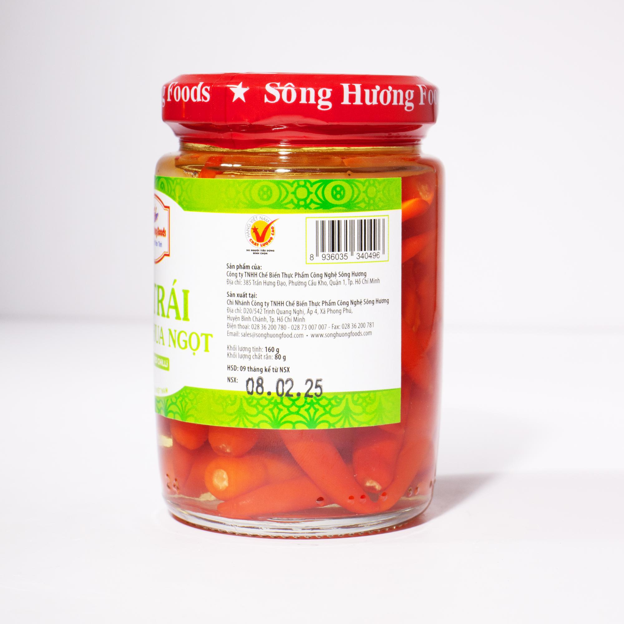 Ớt trái ngâm chua ngọt (160g)-duoc-ban-tai-Sông Hương Foods Shop & More