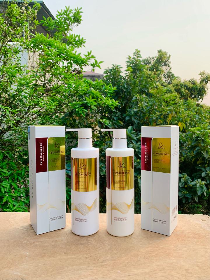 Bộ gội xả Keratin Queen - 500ml Phục hồi tóc hư tổn, giảm gãy rụng, vào nếp tự nhiên-duoc-ban-tai-MỸ PHẨM QUÂN THU