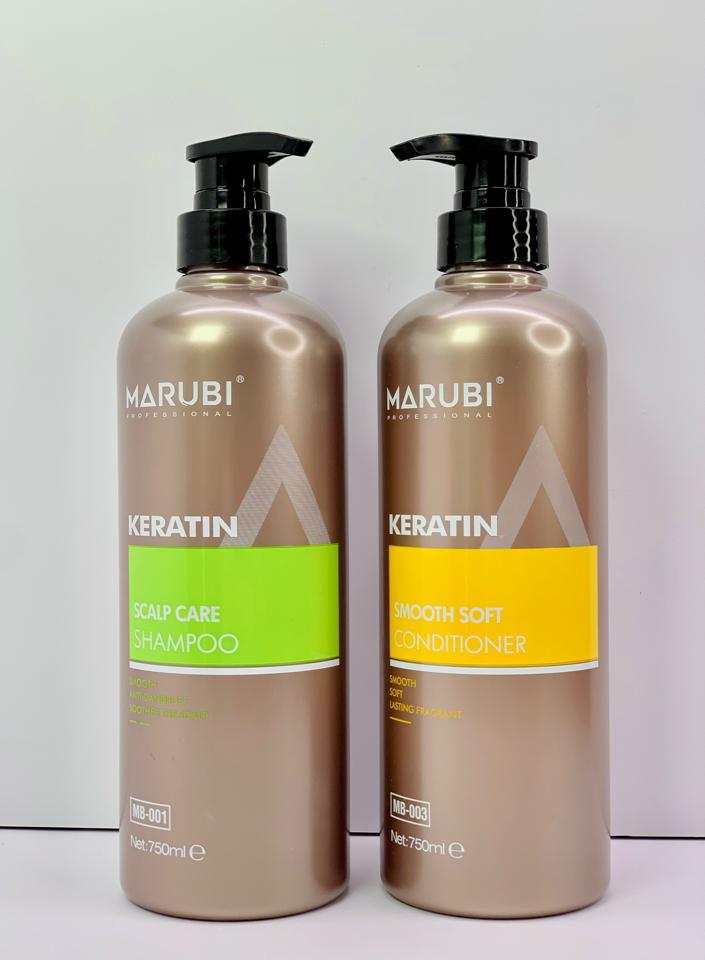 Dầu Gội Đầu KERATIN MARUBI 750ml – Cặp Gội Xả Phục Hồi Hư Tổn, Giảm Rụng Tóc Chính Hãng-duoc-ban-tai-MỸ PHẨM QUÂN THU