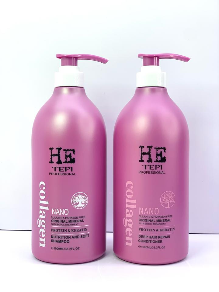 Cặp Dầu Gội Xả HE TEPI Hồng Nano Collagen – Công Nghệ Chuẩn Salon-duoc-ban-tai-MỸ PHẨM QUÂN THU