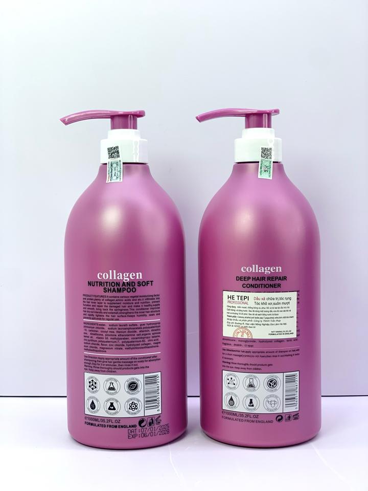 Cặp Dầu Gội Xả HE TEPI Hồng Nano Collagen – Công Nghệ Chuẩn Salon-duoc-ban-tai-MỸ PHẨM QUÂN THU
