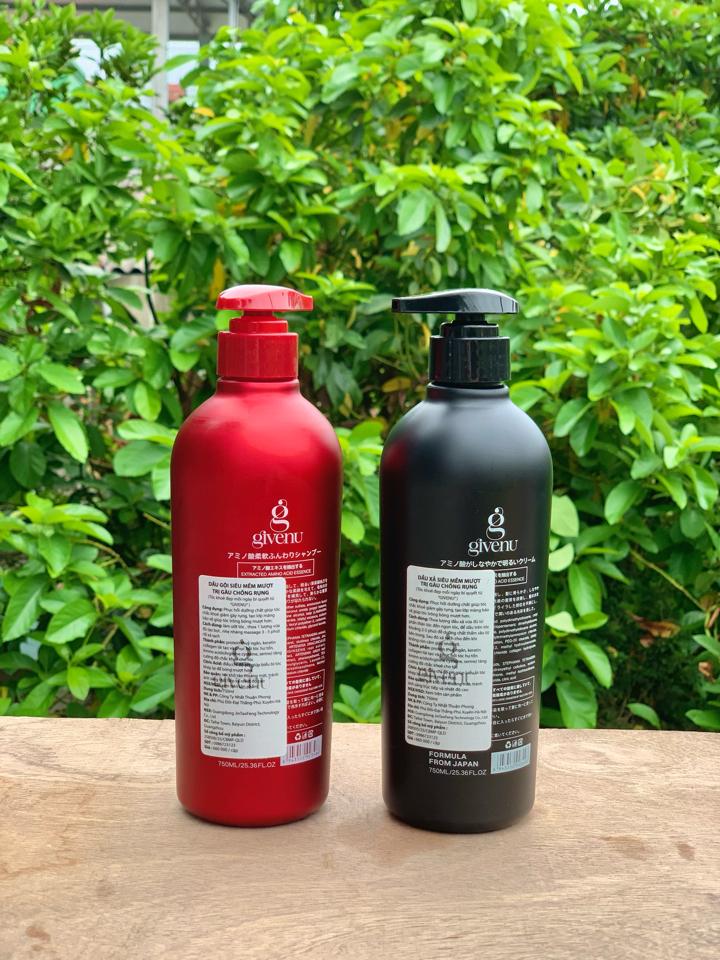 Cặp gội xả Givenu 750ml - kiểm soát dầu nhờn, sạch gàu, giảm ngứa-duoc-ban-tai-MỸ PHẨM QUÂN THU