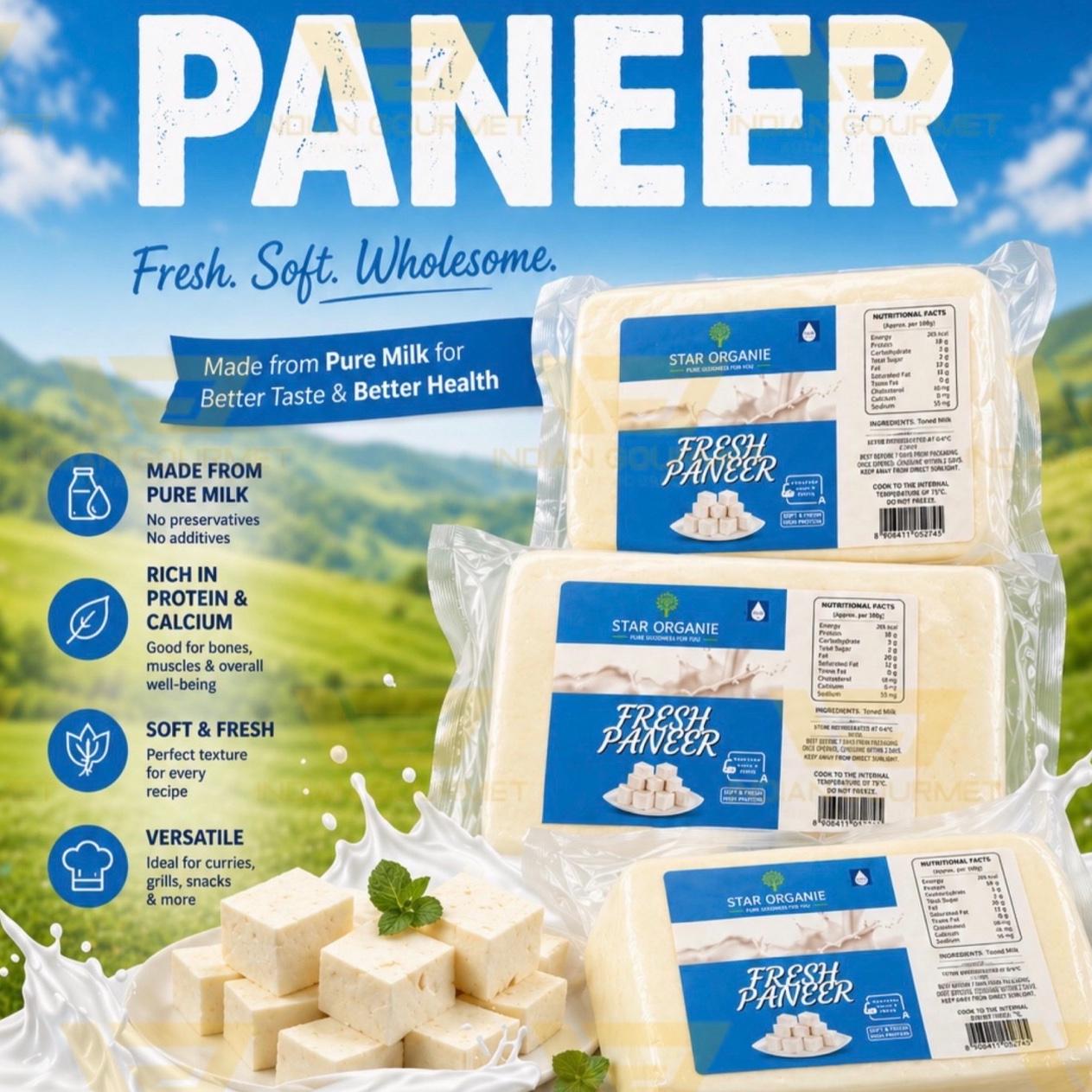 Star Organie Paneer 1kg-duoc-ban-tai-Indian Gourmet