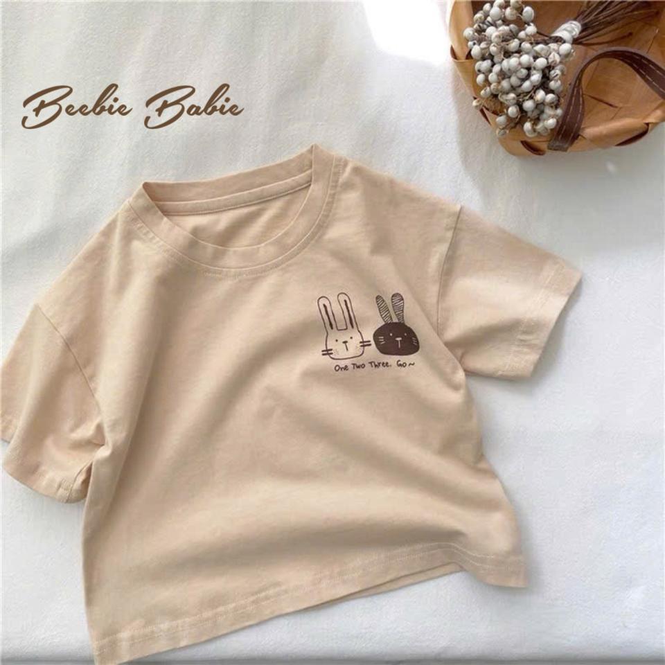 Áo phông cộc 2 chú thỏ cotton 100%-duoc-ban-tai-Beebie Babie