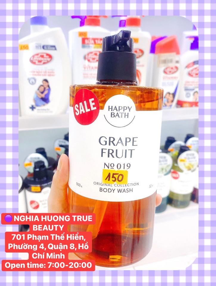 Sữa tắm cao cấp Happy Bath Body Wash910ml dưỡng trắng,cấp ẩm,AHA se khít lỗ chân lông-duoc-ban-tai-NGHIA HUONG True Beauty
