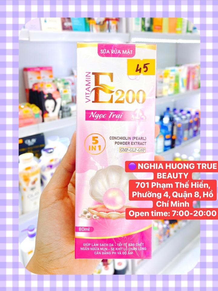 Sữa rửa mặt E200 Trà xanh,Ngọc Trai,Nghệ,Sữa Dê,Trà trắng-Hoa Hồng-Hoa Sen bản mới 80ml-duoc-ban-tai-NGHIA HUONG True Beauty