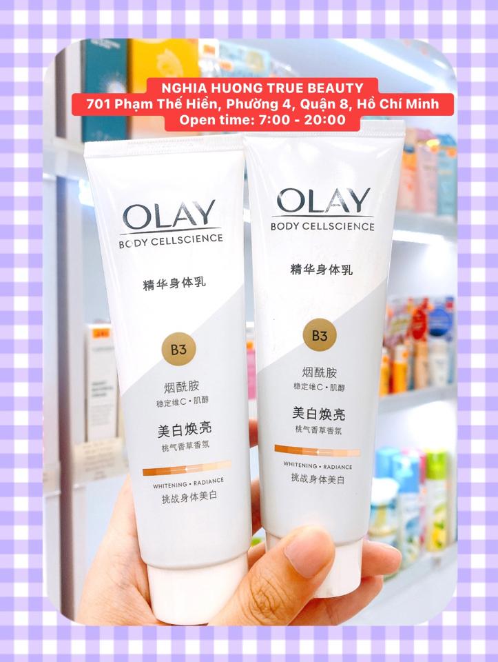 NEW Sữa dưỡng thể trắng da, mờ thâm nám và đều màu da Olay Body Cellscience B3 + Vitamin C Body Lotion 90gr-duoc-ban-tai-NGHIA HUONG True Beauty