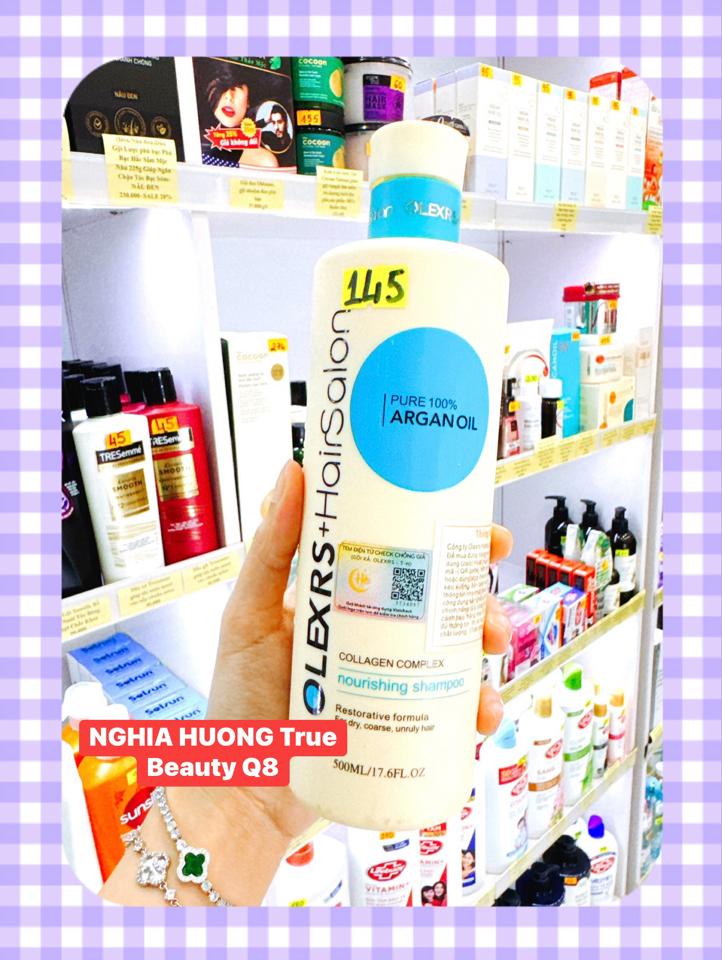 Dầu gội phục hồi cao cấp Olexrs HairSalon Collagen Complex-duoc-ban-tai-NGHIA HUONG True Beauty