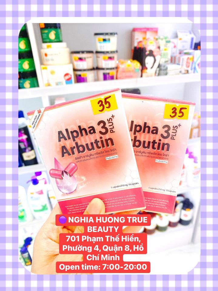 Bột kích dưỡng trắng da Alpha Arbutin 3Plus/Ban ngày, ban đêm đủ dòng-duoc-ban-tai-NGHIA HUONG True Beauty