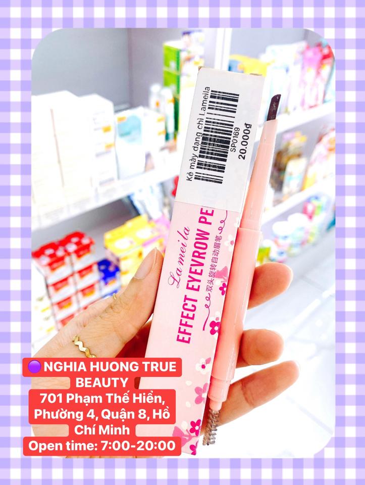Kẻ mày dạng chì Lameila Bản hồng/ nâu, nét mảnh mềm lướt nhẹ trên da, phấn mịn tan lên màu tự nhiên-duoc-ban-tai-NGHIA HUONG True Beauty