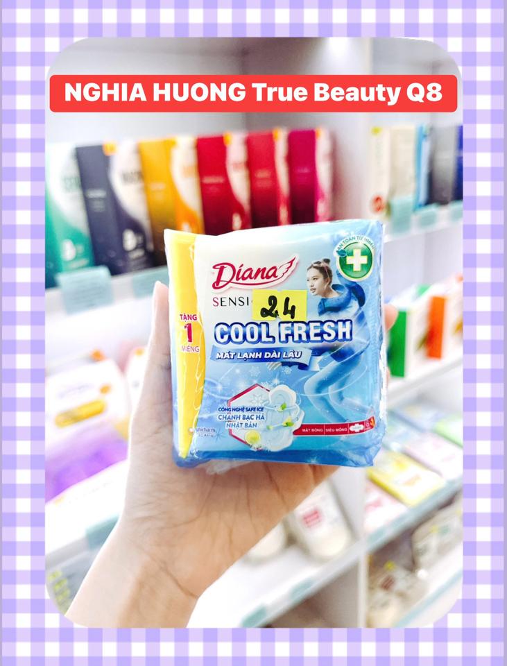 Băng vệ sinh ban ngày Diana Cool Fresh siêu mát lạnh 8 miếng -duoc-ban-tai-NGHIA HUONG True Beauty