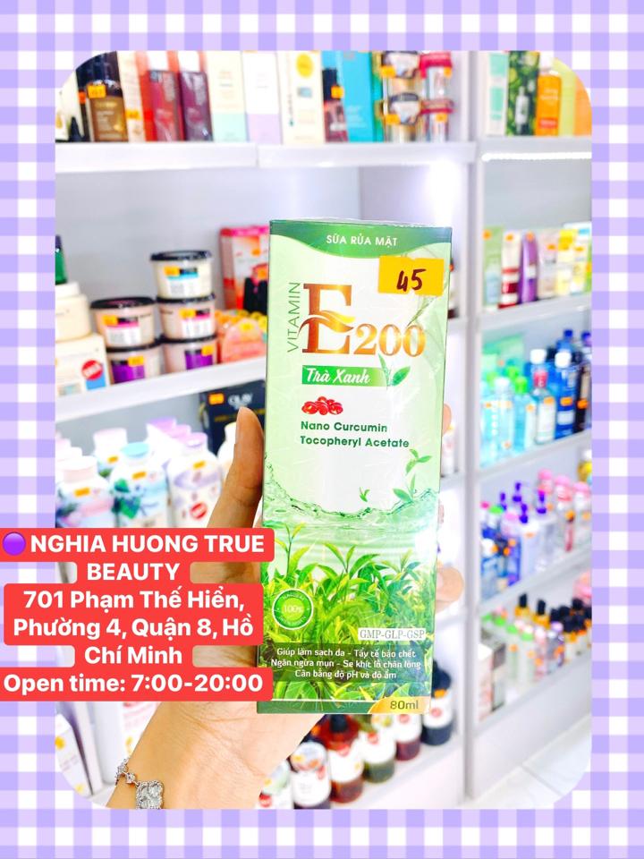 Sữa rửa mặt E200 Trà xanh,Ngọc Trai,Nghệ,Sữa Dê,Trà trắng-Hoa Hồng-Hoa Sen bản mới 80ml-duoc-ban-tai-NGHIA HUONG True Beauty