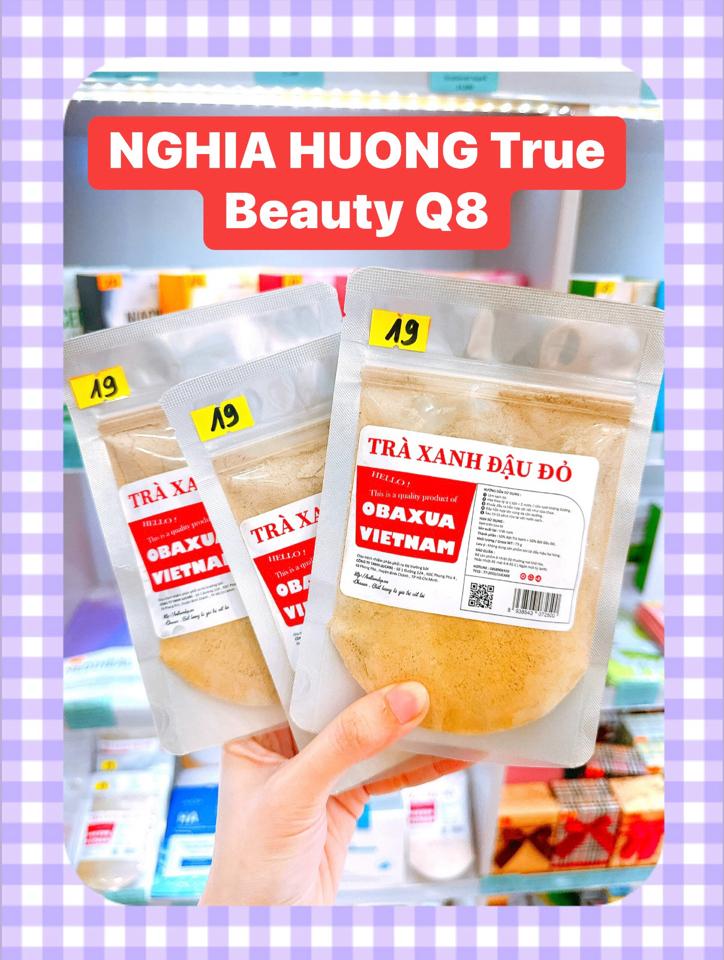 Bột trà xanh đậu đỏ hữu cơ Obaxua nguyên chất sạch mịn, công thức tắm trắng X2 hiệu quả, bật tông + nhả nắng nhanh-duoc-ban-tai-NGHIA HUONG True Beauty