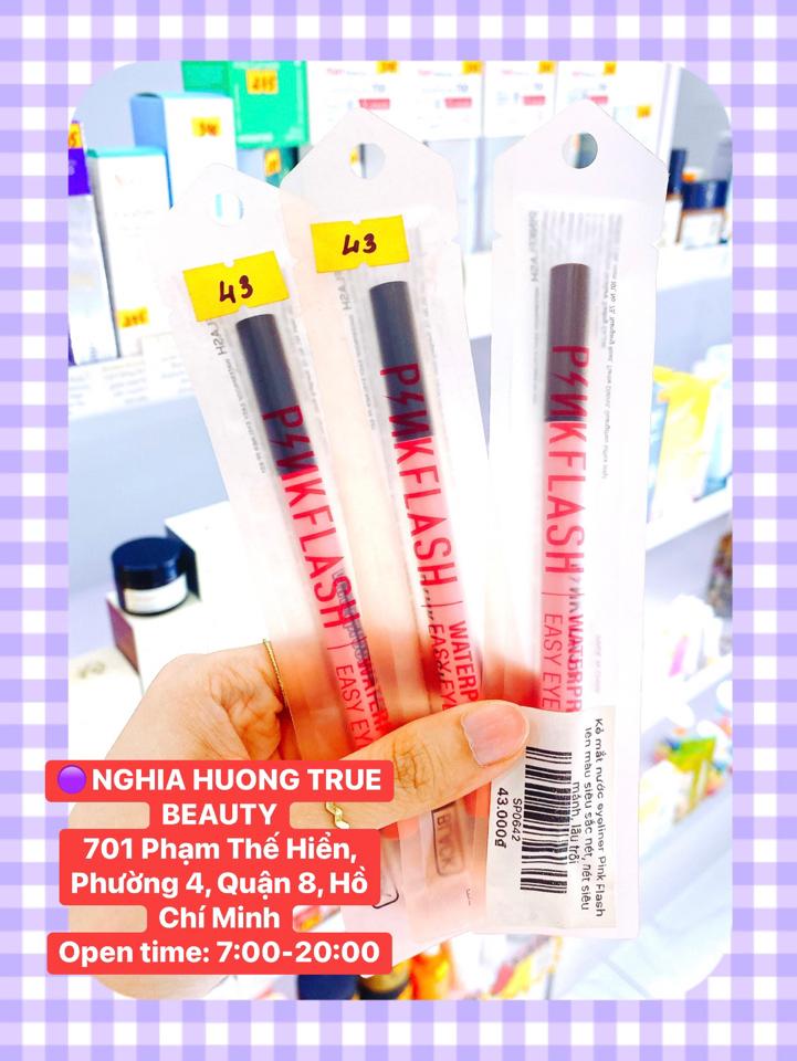 Kẻ mắt nước eyeliner Pink Flash lên màu siêu sắc nét, nét siêu mảnh, lâu trôi-duoc-ban-tai-NGHIA HUONG True Beauty