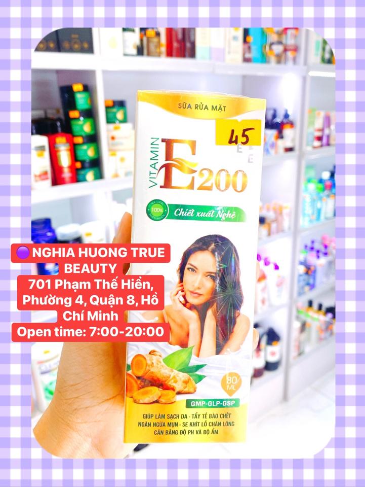 Sữa rửa mặt E200 Trà xanh,Ngọc Trai,Nghệ,Sữa Dê,Trà trắng-Hoa Hồng-Hoa Sen bản mới 80ml-duoc-ban-tai-NGHIA HUONG True Beauty