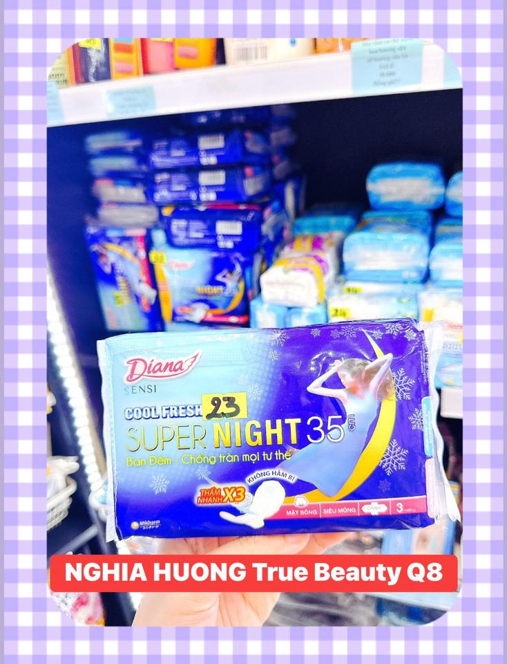 Băng vệ sinh ban đêm mát lạnh Diana Cool Fesh 35cm-duoc-ban-tai-NGHIA HUONG True Beauty