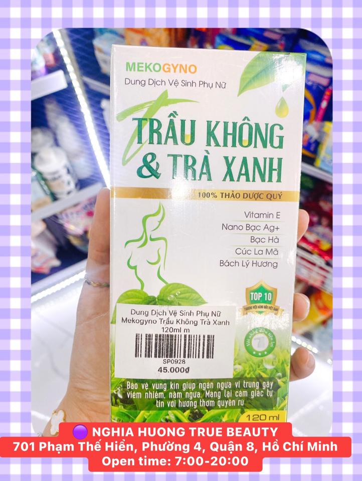 Dung Dịch Vệ Sinh Phụ Nữ Mekogyno Trầu Không Trà Xanh 120ml -duoc-ban-tai-NGHIA HUONG True Beauty