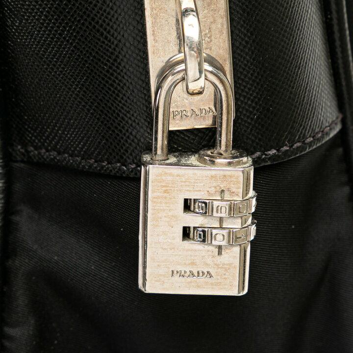 Prada Business Bag Handbag VA0661 Black Nylon Leather Women's PRADA-duoc-ban-tai-THE BOX LUXURY