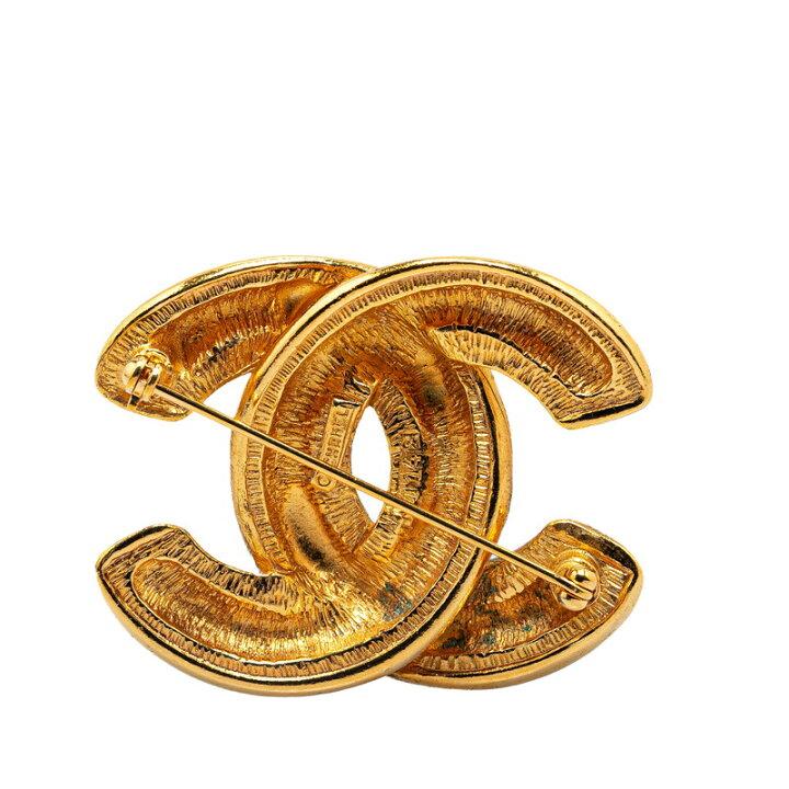 CHANEL Vintage Matelasse Coco Mark Brooch Gold Plated Women's CHANEL-duoc-ban-tai-THE BOX LUXURY