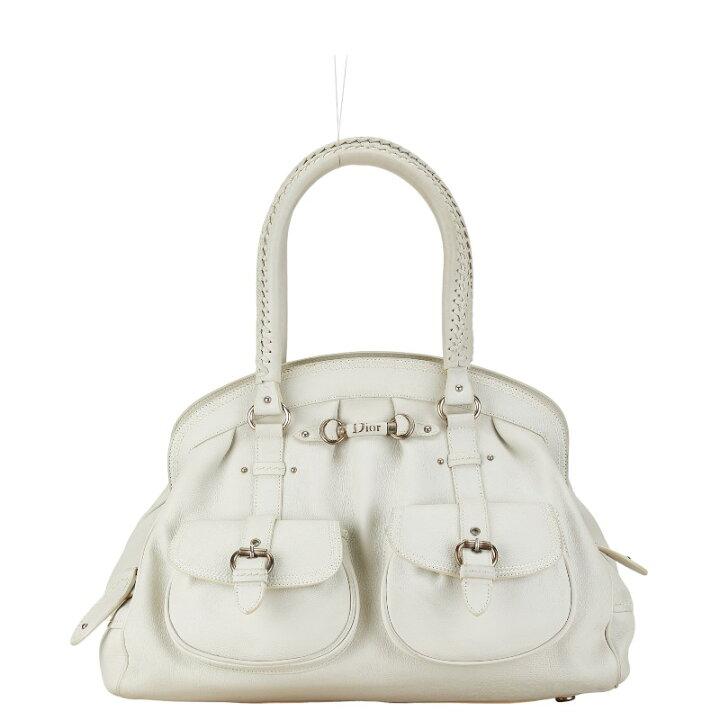 Dior handbag tote bag white leather women's Dior-duoc-ban-tai-THE BOX LUXURY