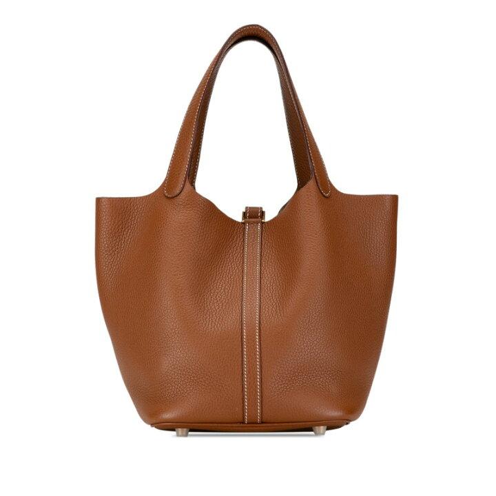 Hermes Picotin Lock MM Gold Hardware Handbag Gold Taurillon Clemence Women's HERMES-duoc-ban-tai-THE BOX LUXURY